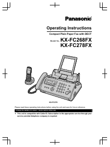 Manual Panasonic KX-FC278FX Fax Machine