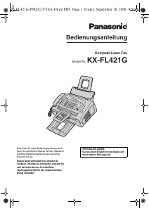 Bedienungsanleitung Panasonic KX-FL421 Faxmaschine