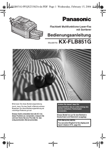 Bedienungsanleitung Panasonic KX-FLB851 Faxmaschine