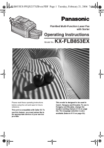 Handleiding Panasonic KX-FLB853EX Faxapparaat