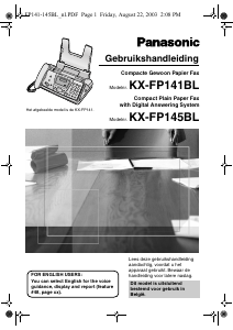 Handleiding Panasonic KX-FP141BL Faxapparaat