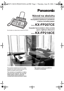 Návod Panasonic KX-FP218CE Fax