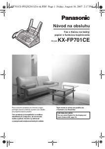 Návod Panasonic KX-FP701CE Fax
