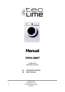 Handleiding TecLime TWM-1400/7 Wasmachine