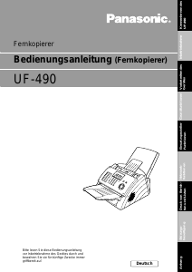 Bedienungsanleitung Panasonic UF-490 Faxmaschine