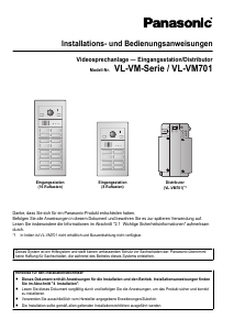 Bedienungsanleitung Panasonic VL-VM503EX Türsprechanlage