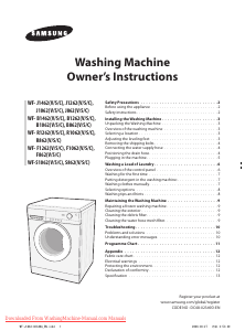 Manual Samsung WF-J1262 Washing Machine