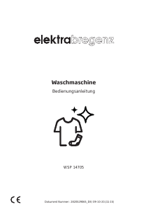 Bedienungsanleitung Elektra Bregenz WSP 14705 Waschmaschine