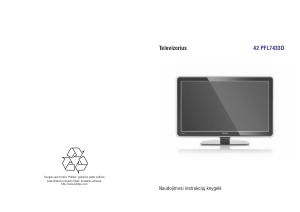 Vadovas Philips 42PFL7433D Skystakristalis televizorius