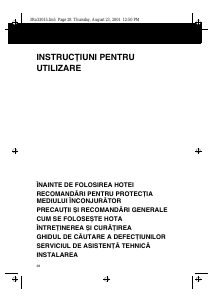 Manual Whirlpool AKR 400 AV Hotă