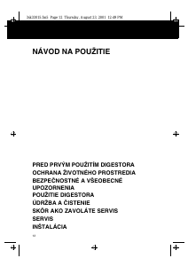Návod Whirlpool AKR 521 ME Digestor