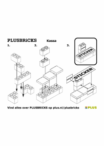 Manuale Plusbricks set 011 Supermarket Registratore di cassa