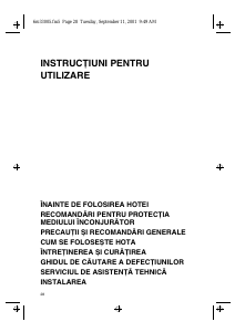 Manual Whirlpool HOO 401 B Hotă