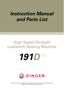 Handleiding Singer 19D-30 Industrial Naaimachine