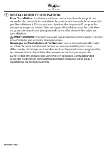 Mode d’emploi Whirlpool WSLK 65 AS W Hotte aspirante