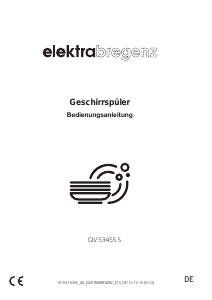 Bedienungsanleitung Elektra Bregenz GIV 53455 S Geschirrspüler