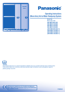 Kullanım kılavuzu Panasonic WH-MDC12C6E5-1 Isı pompası