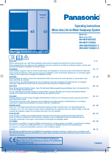 Manuál Panasonic WH-MXF12D6E5 Tepelné čerpadlo