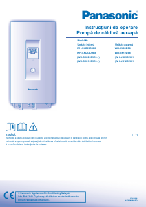Manual Panasonic WH-SXC12D9E8-1 Pompa de caldura