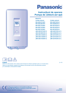 Manual Panasonic WH-UD07CE5-A-1 Pompa de caldura