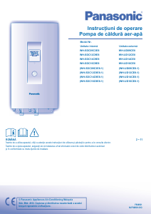 Manual Panasonic WH-UD16CE8-1 Pompa de caldura