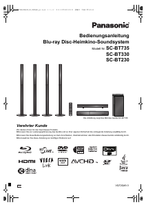 Bedienungsanleitung Panasonic SC-BT330 Heimkinosystem