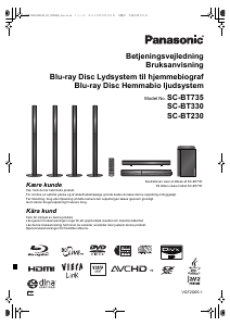 Brugsanvisning Panasonic SC-BT735EG Hjemmebiosystem