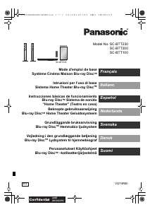 Manual de uso Panasonic SC-BTT100EG Sistema de home cinema