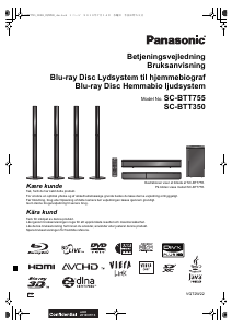Brugsanvisning Panasonic SC-BTT350 Hjemmebiosystem