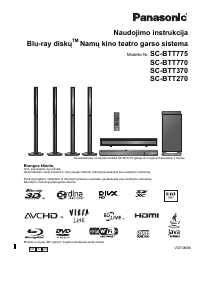 Vadovas Panasonic SC-BTT775 Namų kino sistema