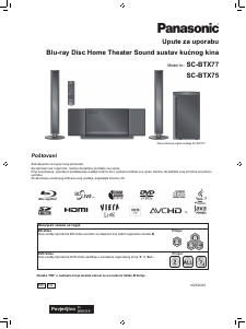Priručnik Panasonic SC-BTX75 Kućno kino