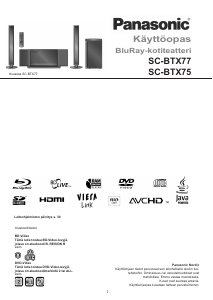 Käyttöohje Panasonic SC-BTX77 Kotiteatterijärjestelmä