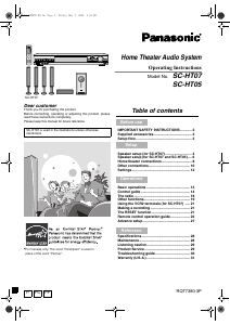 Handleiding Panasonic SC-HT07 Home cinema set