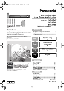 Handleiding Panasonic SC-HT15 Home cinema set