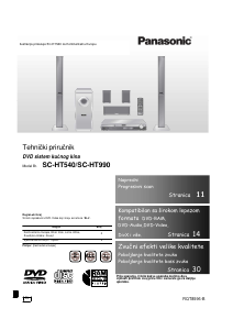 Priručnik Panasonic SC-HT540 Kućno kino