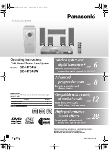 Manual Panasonic SC-HT545W Home Theater System