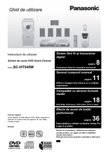 Manual Panasonic SC-HT545W Sistemul home cinema