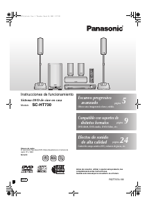 Manual de uso Panasonic SC-HT730 Sistema de home cinema