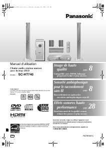 Mode d’emploi Panasonic SC-HT740 Système home cinéma
