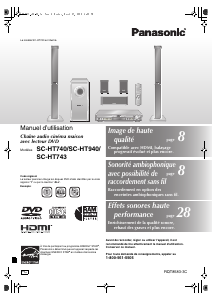 Mode d’emploi Panasonic SC-HT743 Système home cinéma