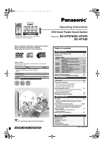 Manual Panasonic SC-HT870 Home Theater System