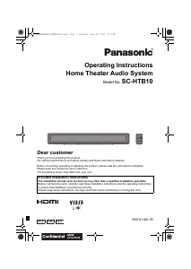 Handleiding Panasonic SC-HTB10EG Home cinema set