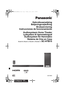 Brugsanvisning Panasonic SC-HTB15 Hjemmebiosystem