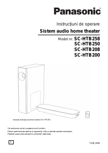 Manual Panasonic SC-HTB208 Sistemul home cinema