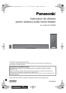 Manual Panasonic SC-HTB385 Sistemul home cinema