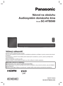 Návod Panasonic SC-HTB500EG Domáce kino