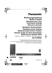 Manuál Panasonic SC-HTB520 Domácí kino