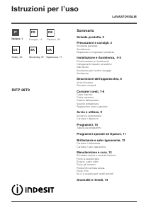 Bruksanvisning Indesit DIFP 28T9 Oppvaskmaskin