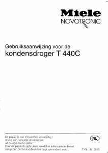 Handleiding Miele T 440 C Novotronic Wasdroger