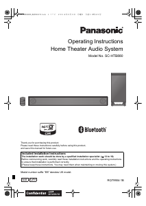 Manual Panasonic SC-HTB8 Home Theater System